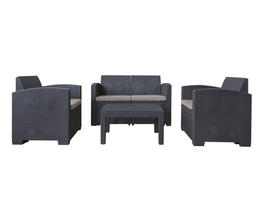 東谷 ガーデンリビング 4点セット ダークグレー ODS-102 1個（ご注文単位1個）【直送品】