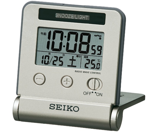 セイコー 電波トラベラクロック 78×71×80mm 薄金色 SQ772G 1個(ご注文単位1個)【直送品】