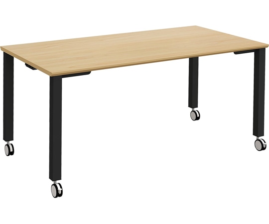 Y2K TASテーブル キャスター仕様 1580 ナチュラル/ブラック 1台(ご注文単位1台)【直送品】