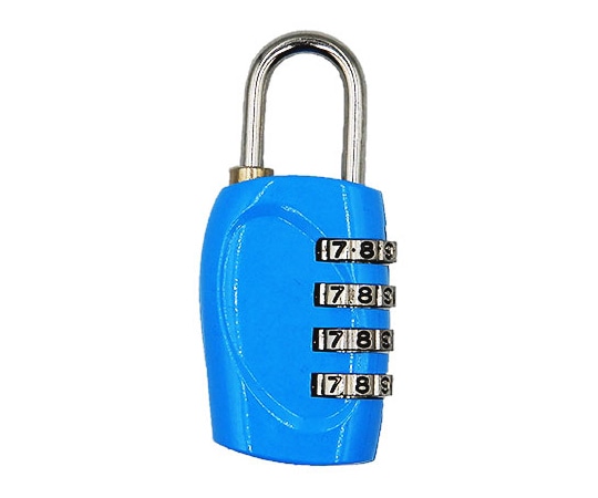 ロジック 南京錠 4ダイヤル ブルー LG-PLK-4DL-BL 1個(ご注文単位1個)【直送品】