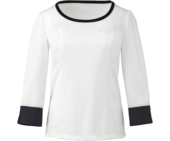 カーシーカシマ ENJOYNoir 七分袖プルオーバー ホワイト 3L EWT533 1枚（ご注文単位1枚）【直送品】