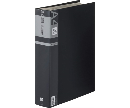 ライオン事務器 クリアーブック ミナノ ブラック CR-100M 1冊(ご注文単位1冊)【直送品】