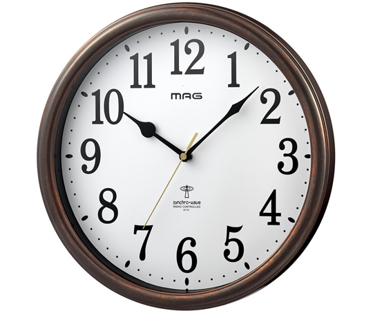 ノア精密 MAG電波掛時計 桔梗 (キキョウ) W-781 BR-Z 1個(ご注文単位1個)【直送品】