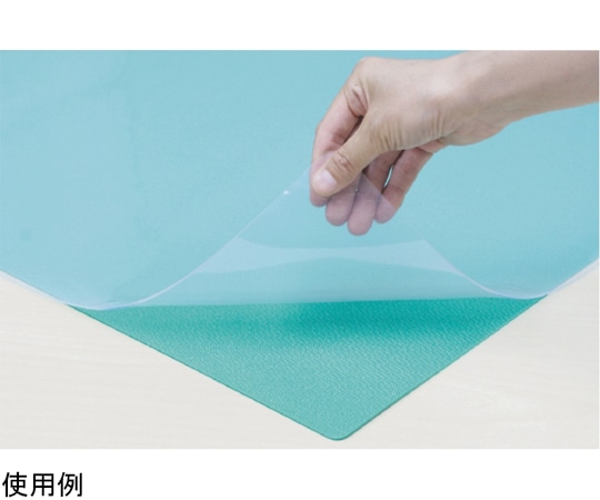 ミワックス デスクマット 光学式マウス対応 再生塩ビ 透明 片面非転写 ダブル T1.5×W1050×D720mm  1本(ご注文単位1本)【直送品】