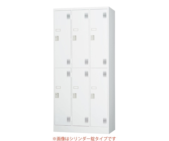 アズワン TLKスタンダードロッカー 2段 6人用 ダイヤル錠 TLK-D6N 1台(ご注文単位1台)【直送品】
