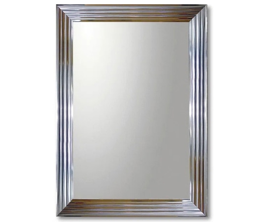 ユーパワー デコラティブ 大型ミラー シャープ｢長方形(メタル シルバー)｣ BM-23024 1個（ご注文単位1個）【直送品】