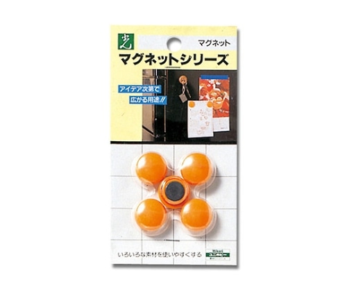 光 ポイントカラー(マグネット) オレンジ 20mmΦ 5個入 ME20-5 1パック(ご注文単位1パック)【直送品】