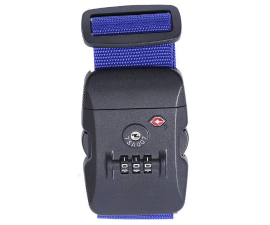 ロジック TSAスーツケースベルト 3ダイヤル クロスタイプ ブルー LG-STCS-TSABLT-CT-BL 1本(ご注文単位1本)【直送品】