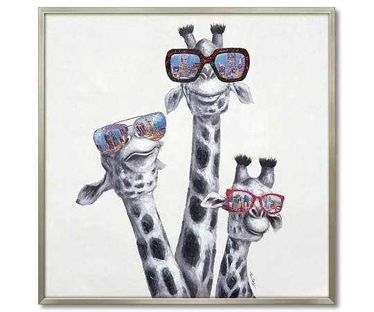 ユーパワー オイル ペイント アート｢ビュー シティ ジラフ｣ OP-25078 1個（ご注文単位1個）【直送品】