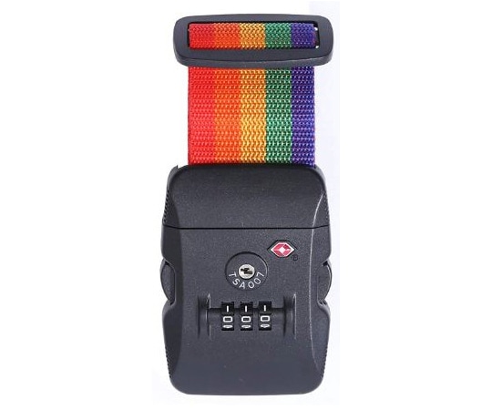 ロジック TSAスーツケースベルト 3ダイヤル レインボー LG-STCS-TSABLT-RB 1本(ご注文単位1本)【直送品】