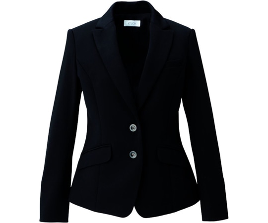 カーシーカシマ ENJOY ジャケット STRETCH KNIT 685-10 ブラック 15号 EAJ685 1枚（ご注文単位1枚）【直送品】