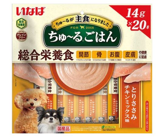 いなばペットフード ちゅ~るごはん とりささみ&ビーフ チキンミックス味 14g×20本 DS-252 1個（ご注文単位1個）【直送品】