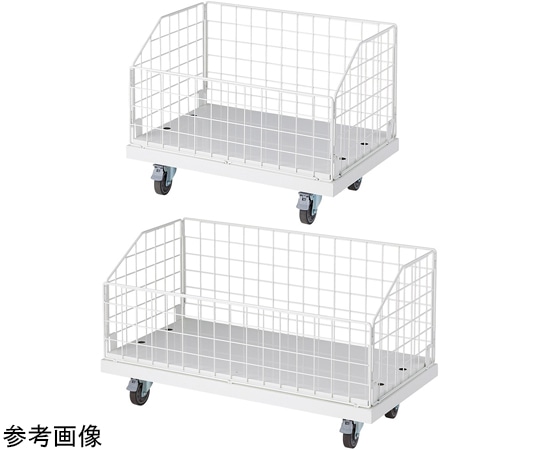 ストア・エキスプレス 高耐荷重ジャンブルワゴン 白 W90cm 61-797-58-1 1台（ご注文単位1台）【直送品】