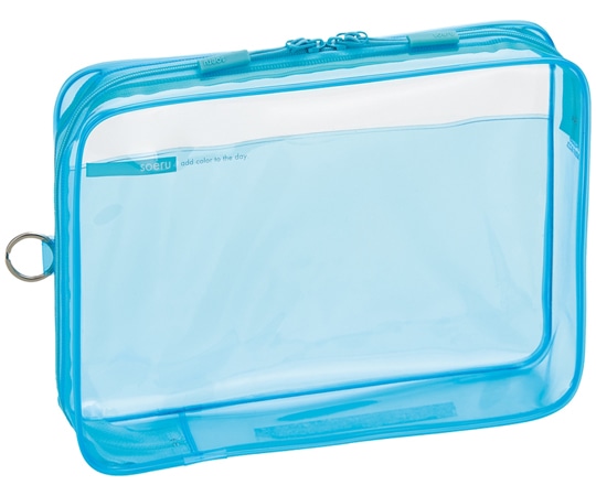 LIHITLAB SOERU クリヤーボックスケース A5 アイスブルー F8200-14 1個(ご注文単位1個)【直送品】
