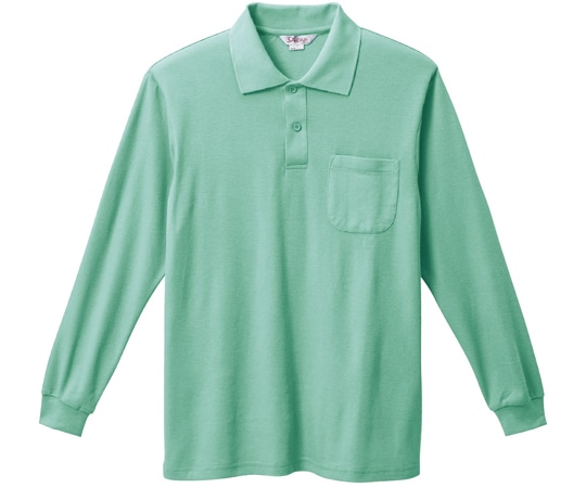 三愛 長袖ポロシャツ エメラルドグリーン M 8100 1着（ご注文単位1着）【直送品】