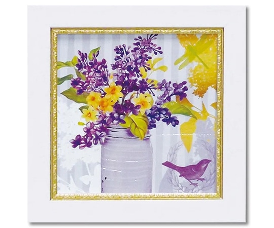 ユーパワー ミニゲル アートフレーム アート アトリエ アライアンス｢ライラック メイソンジャー ブーケ｣ AA-02004 1個（ご注文単位1個）【直送品】