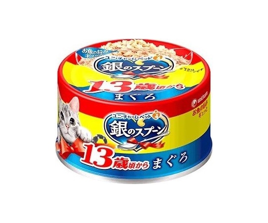 ユニ・チャーム 銀のスプーン 缶 13歳頃から まぐろ 70g  1個（ご注文単位1個）【直送品】