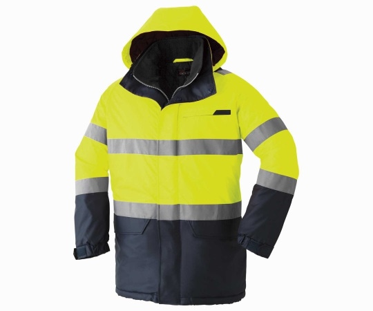 旭蝶繊維 高視認防寒コート 蛍光イエロー LL 78100 1枚(ご注文単位1枚)【直送品】