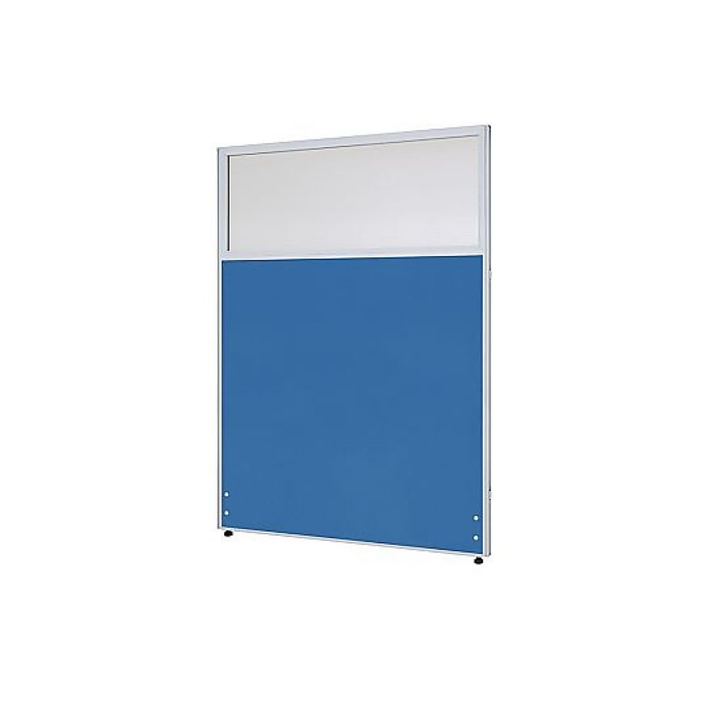 カグクロ クロス上部ポリカローパーテーションブルー H1400×W1000mm PPN1014-BL 1台(ご注文単位1台)【直送品】