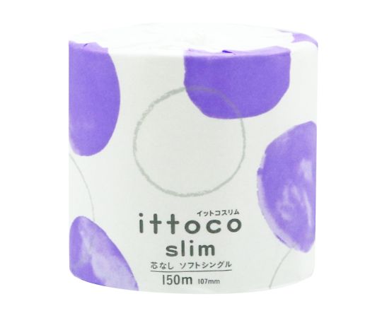 イトマン イットコ芯なしスリム トイレットペーパー 150mシングル 1ロール個包装×48個入 10150026 1ケース(ご注文単位1ケース)【直送品】