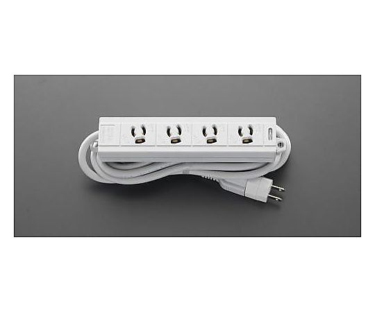 エレコム AC125V/15Ax 3m タップ(4口・ヌケドメ・マグネット付) EA815GL-37 1個(ご注文単位1個)【直送品】