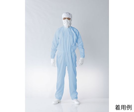 東洋リントフリー クリーンルーム用ツナギ服 ブルー 5L FC141C-02 5L 1枚 (ご注文単位1枚)【直送品】