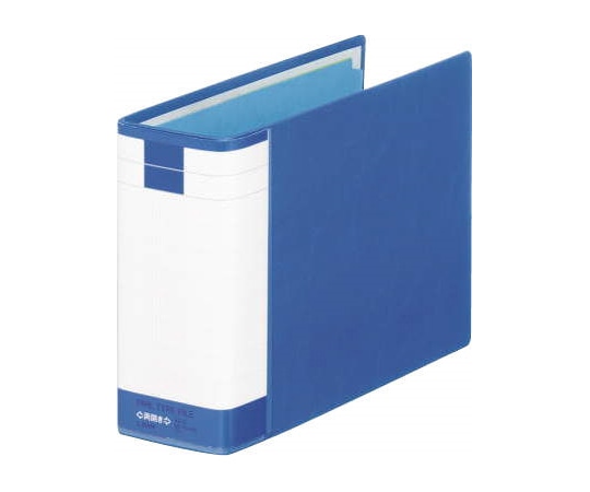 ライオン事務器 パイプ式ファイル両開き〈環境〉 ブルー No.756RK 1冊(ご注文単位1冊)【直送品】