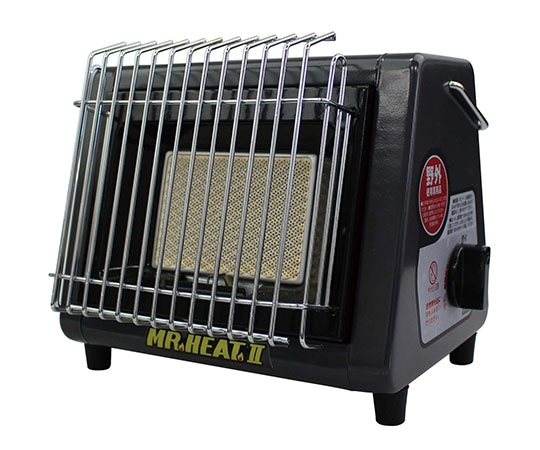 ニチネン カセットボンベ式ガスヒーター(屋外専用) ミスターヒート2 ブラック KH-222 1台(ご注文単位1台)【直送品】