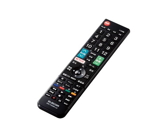 エレコム かんたんTVリモコン第2弾 LG用 ブラック ERC-TV02BK-LG 1個（ご注文単位1個）【直送品】