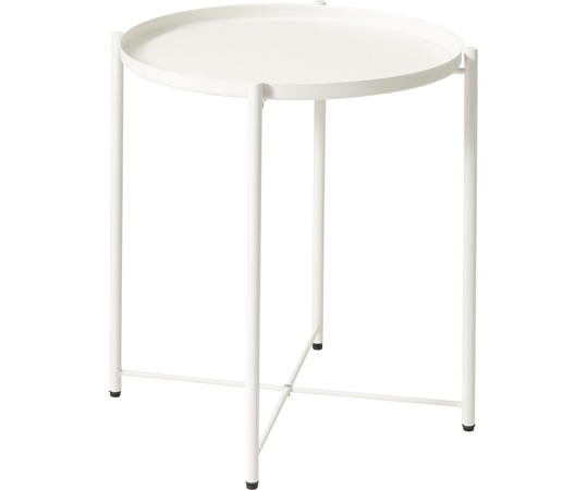 東谷 トレーサイドテーブル ホワイト LFS-880WH 1個（ご注文単位1個）【直送品】