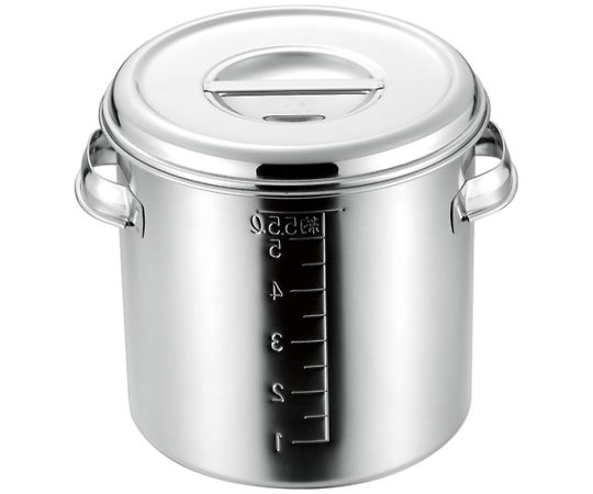 赤川器物製作所 18-8 目盛付 深型キッチンポット(取手付)30cm #11030-1 1個（ご注文単位1個）【直送品】