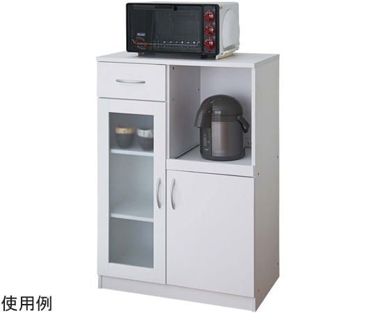 アズワン 食器棚 キッチンキャビネット W65×H97cm 61-807-63-1 1個（ご注文単位1個）【直送品】