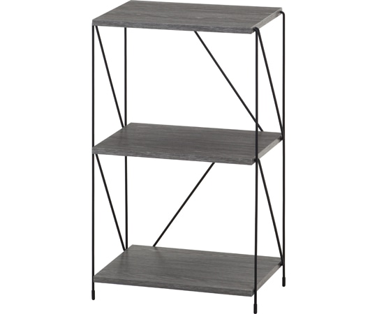 不二貿易 EZBOワイヤーラック3段 40幅 GY 77550 1個（ご注文単位1個）【直送品】