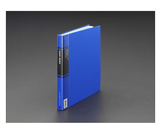 エスコ A4 クリアーブック(青) EA762CC-53 1個(ご注文単位1個)【直送品】