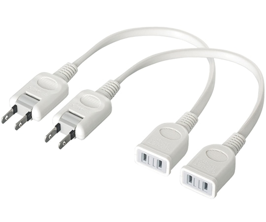 BUFFALO 電源延長ケーブル 2本セット 0.2m ホワイト BSTAPEX02WHX2 1台(ご注文単位1台)【直送品】