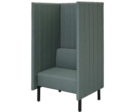 アール・エフ・ヤマカワ カッコ ファブリックソファ W800×H1500 グリーン 両側パネルタイプ RFFBS-8015GNR 1台（ご注文単位1台）【直送品】