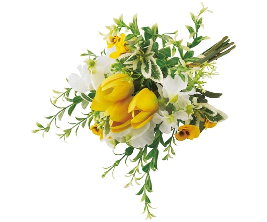 アズワン ハミングチューリップブーケ 造花 イエロー 33-15-12-1 1個(ご注文単位1個)【直送品】