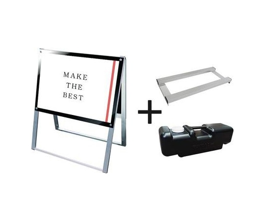 常磐精工 ポスター用スタンド看板 B2横両面ブラック ウエイトアーム・水タンクセット PSSK-B2YRB-3SET 1個（ご注文単位1個）【直送品】