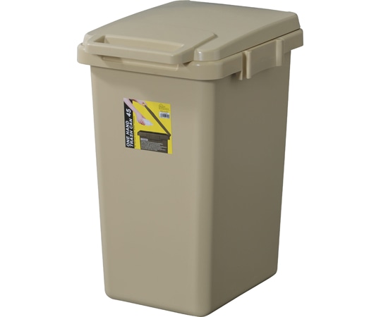 東谷 ワンハンドトラッシュカン45L ベージュ LFS-845BE 1個(ご注文単位1個)【直送品】