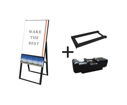 常磐精工 ブラックパンフレットケーススタンド看板 Uタイプ A1片面 ウエイトアーム・水タンクセット BPCSKU-A1K-3SET 1個(ご注文単位1個)【直送品】