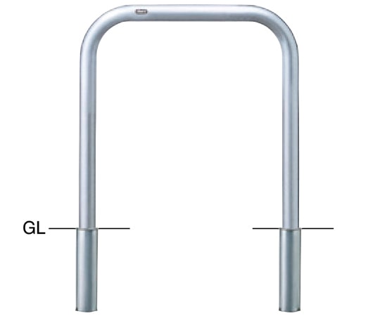 サンポール ステンレス アーチ型車止め 差込式 φ60.5(t3.0)×W750×H800mm AA-7S75-800 1台(ご注文単位1台)【直送品】