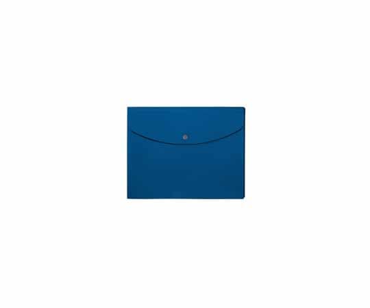 プラス ポケット付エンベロープ 横型 マチ付 ブルー FL-121CH BL 1枚(ご注文単位1枚)【直送品】