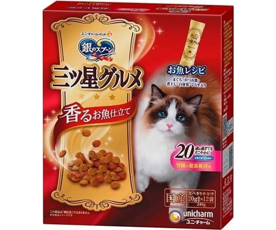 ユニ・チャーム 銀のスプーン三ツ星グルメ 香るお魚仕立て 20歳を過ぎてもすこやかに お魚レシピ 240g  1個（ご注文単位1個）【直送品】