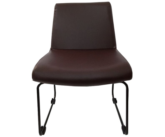 リーフジャパン 応接チェアー MAOL ブラウン LFP-RC21L-BR 1個（ご注文単位1個）【直送品】