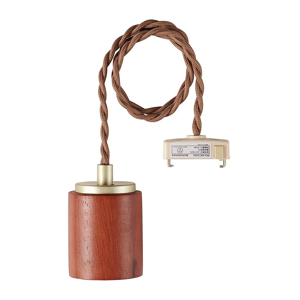 ELPA ペンダントソケット 木目ダーク PD-WE26D 1個(ご注文単位1個)【直送品】