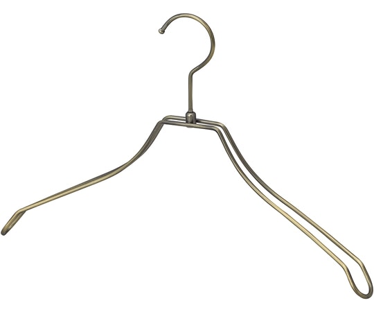 アズワン スチール製ハンガー 幅38cm アンティークゴールド 61-810-61-3 1本（ご注文単位1本）【直送品】