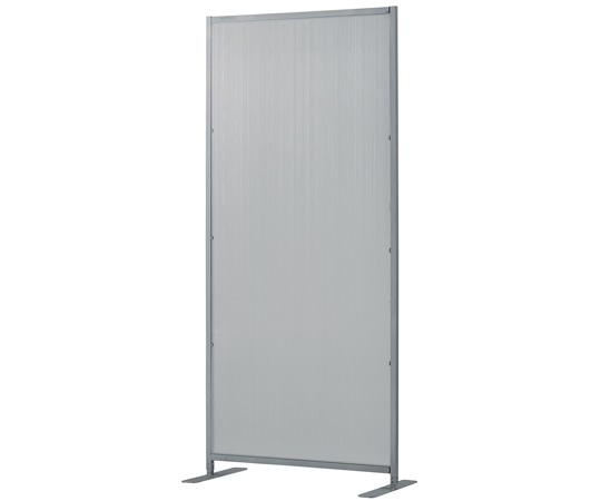 ストア・エキスプレス ポリカーボネートパネルパーティション 両側脚付き シルバー 61-801-49-2 1台(ご注文単位1台)【直送品】