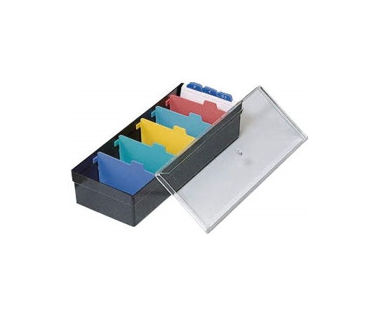 ライオン事務器 名刺整理箱 黒 No.100 1個(ご注文単位1個)【直送品】