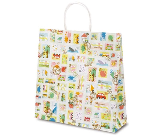 ベルベ 紙袋 自動紐手提袋 T-6 プチスタンプ 200枚 1669 1ケース（ご注文単位1ケース）【直送品】