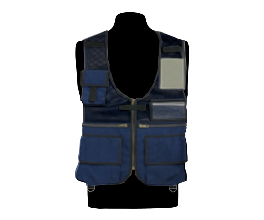 ナカネ 医療従事者ベスト(スタンダード) ネイビー フリー 010-1002 1枚（ご注文単位1枚）【直送品】